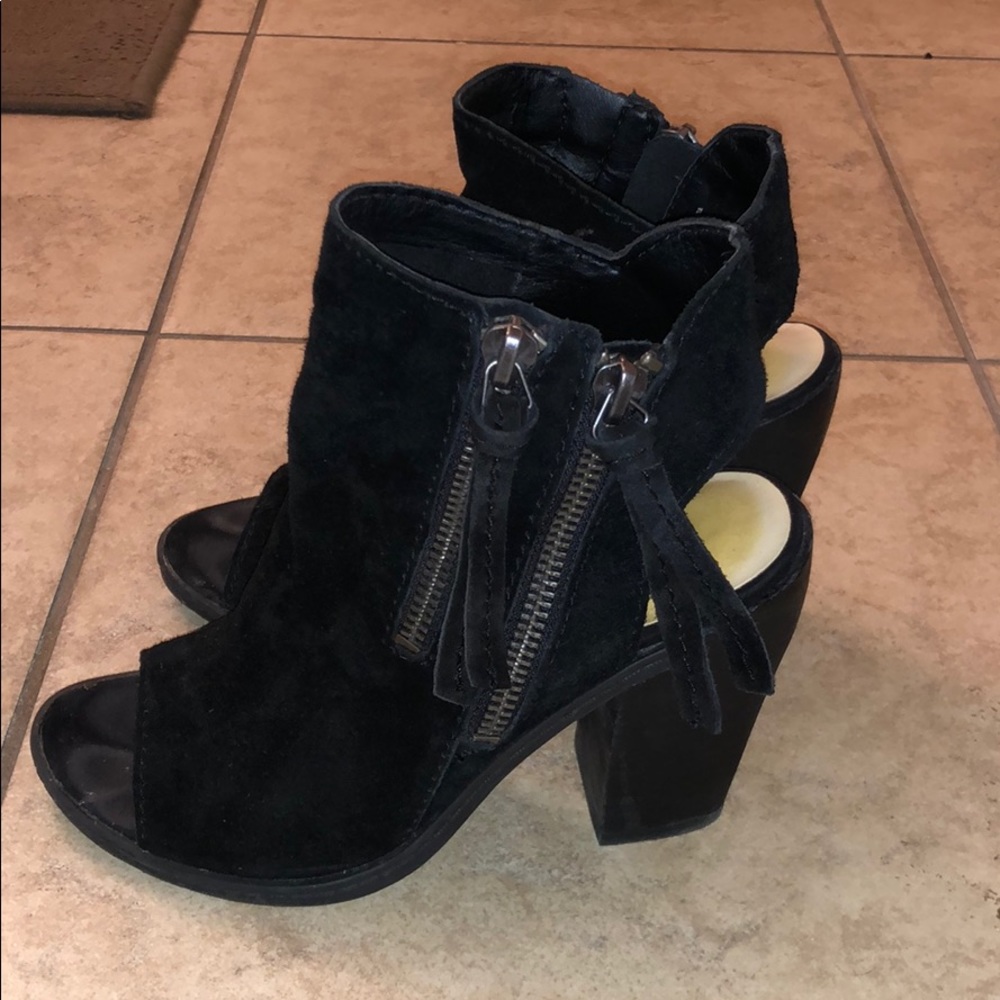Dolce Vita Suede Peep Toe Bootie